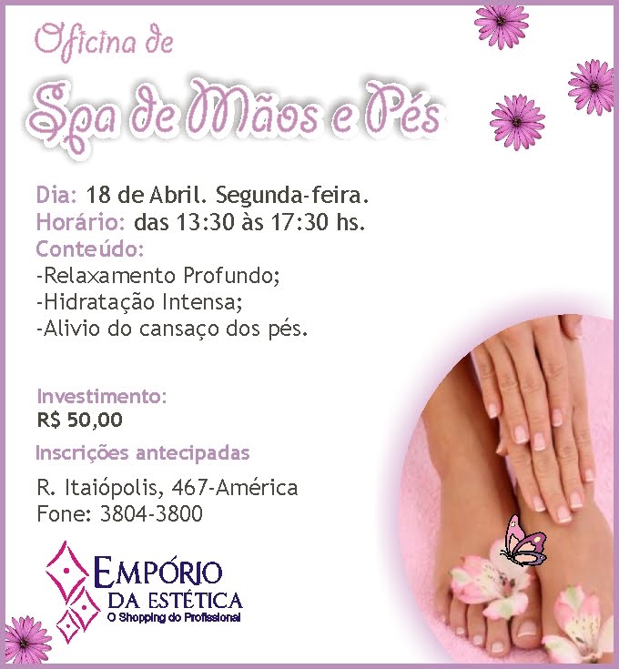 Empório da Estética: Oficina de Spa de Mãos e Pés