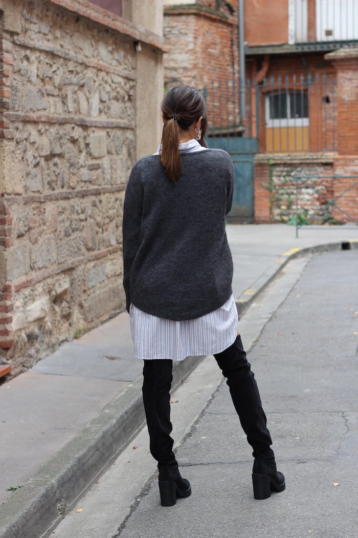 Cuissardes et robe chemise