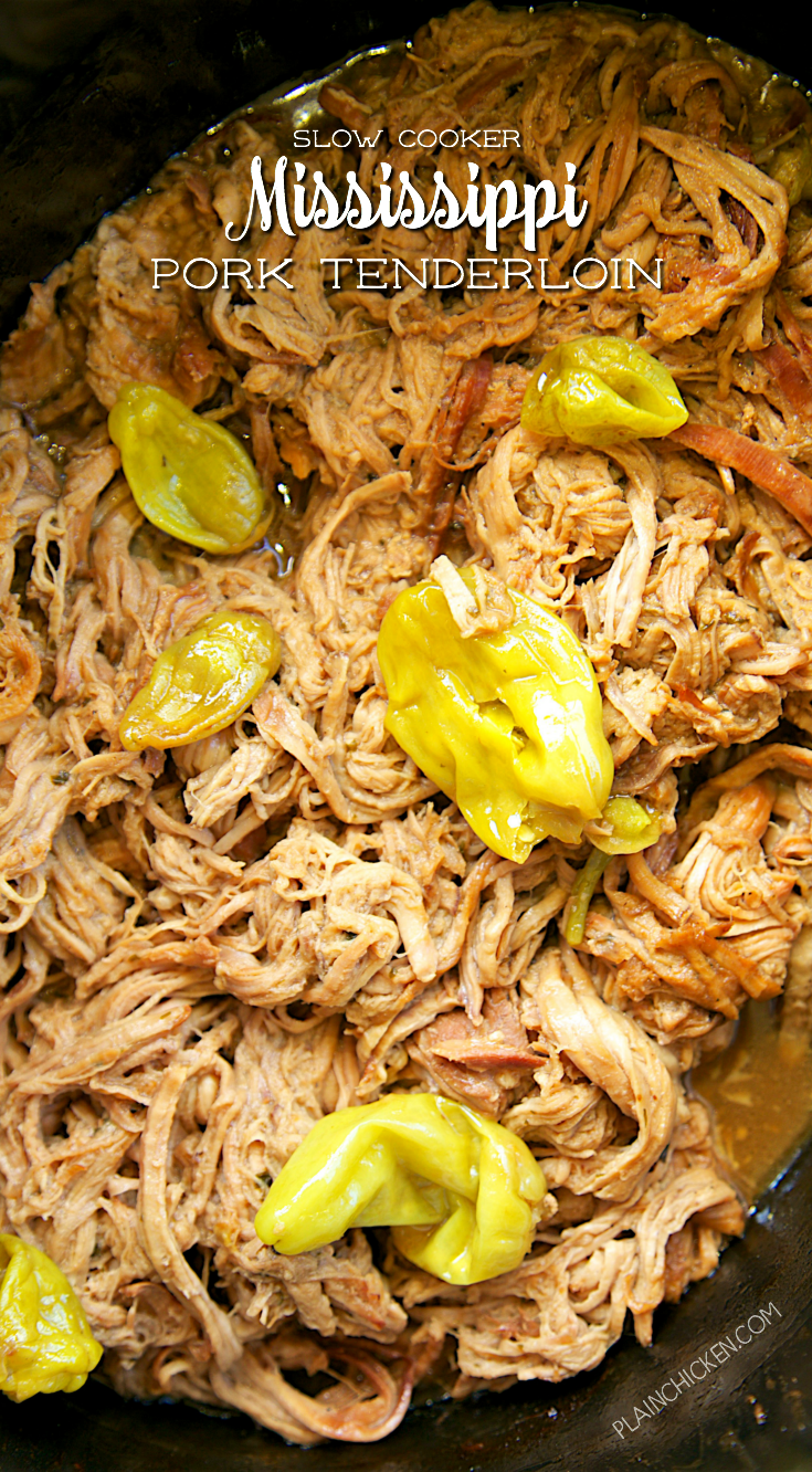Slow Cooker Mississippi Pork Tenderloin Plain Chicken