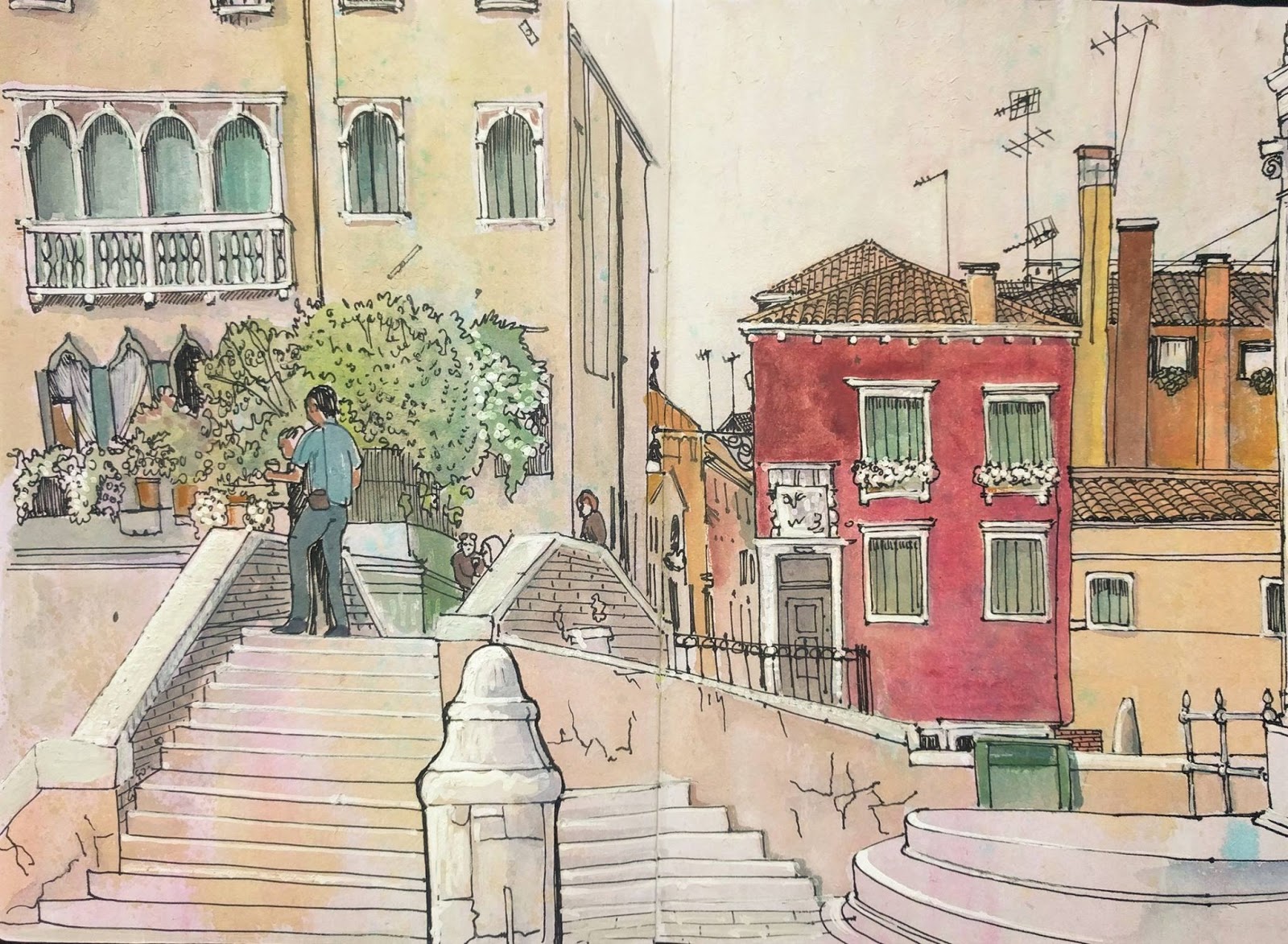 Five Strangers Go To Venice Urban Sketchers