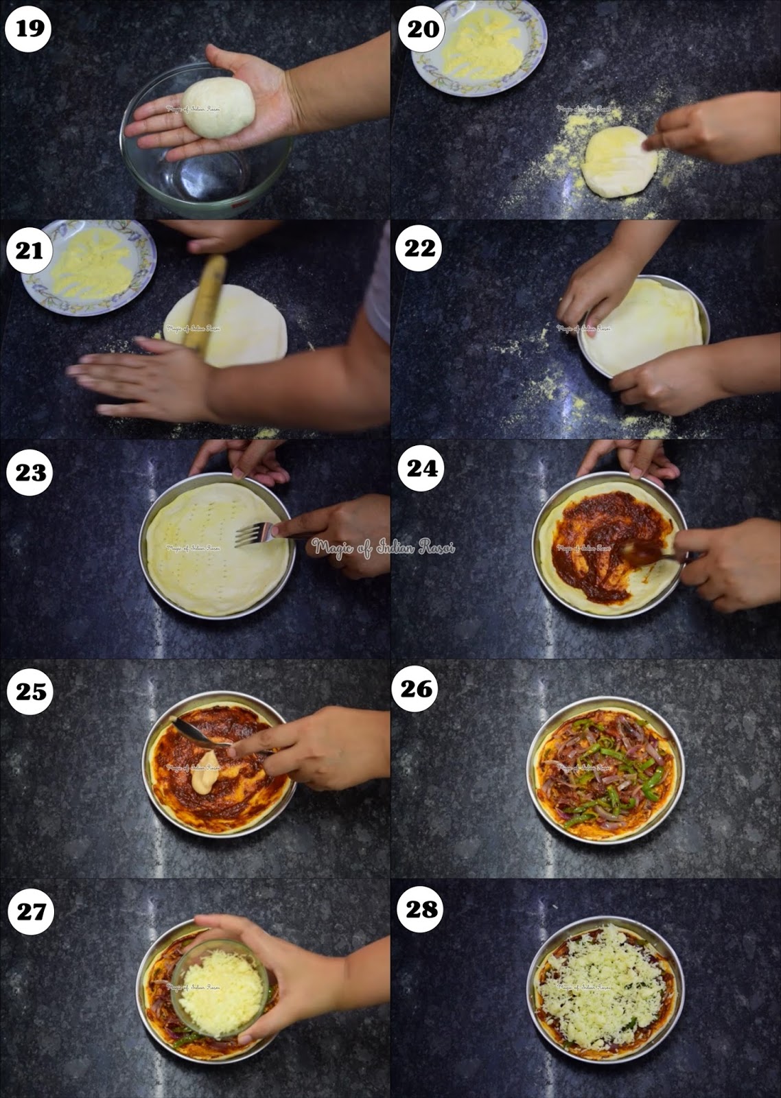 No Oven Veg Pizza Pizza in Kadai Recipe Homemade No Yeast Magic