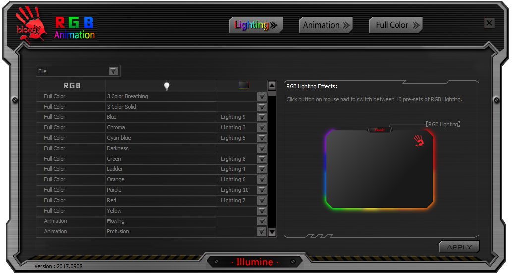 Drivers for Bloody mouse, keyboards, gaming headset BloodyIllumine