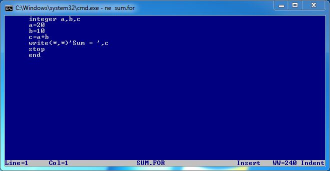 FORTRAN 77 program to convert the temperature from Celsius to Fahrenheit and Fahrenheit to Celsius. SIMPLE PROGRAMS