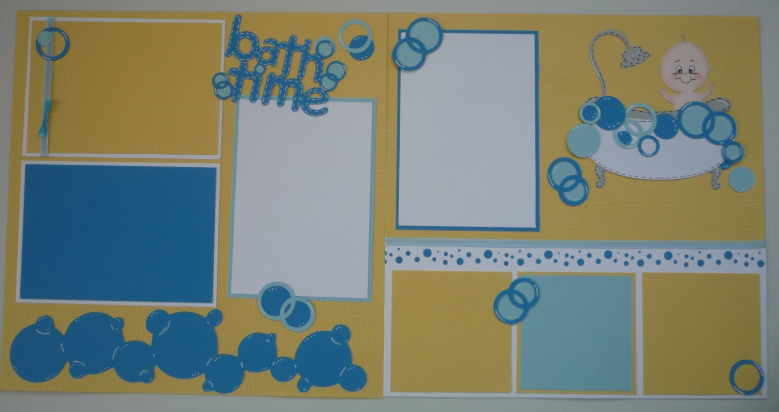 Scrapper's Corner Bath Time Scrapbook Layout