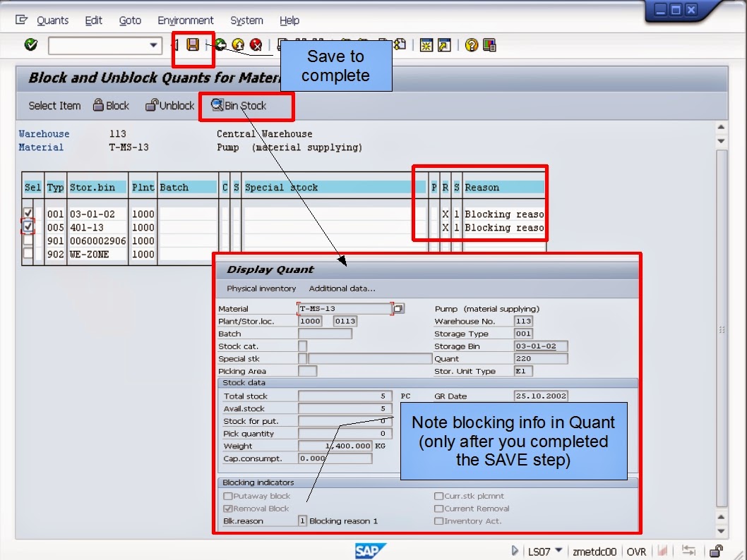 青蛙SAP分享 Froggy's SAP sharing WMS Controls Blocking Storage Types and