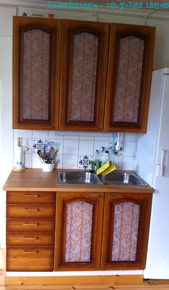 kiertoidea recycled ideas Keittiön kaapit uusiksi dc fixillä