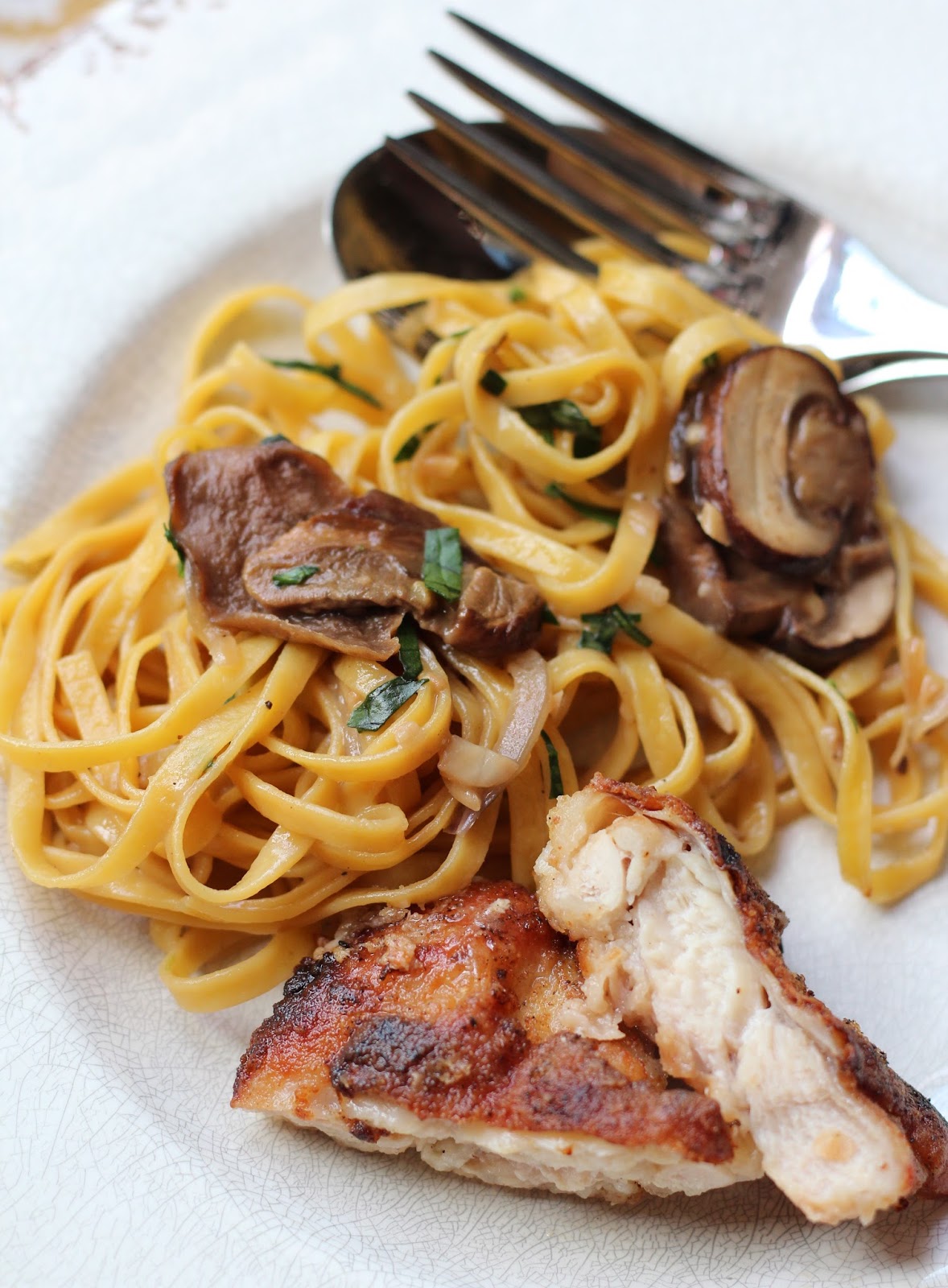 Honey Bee Sweets Porcini Mushroom Cream Pasta