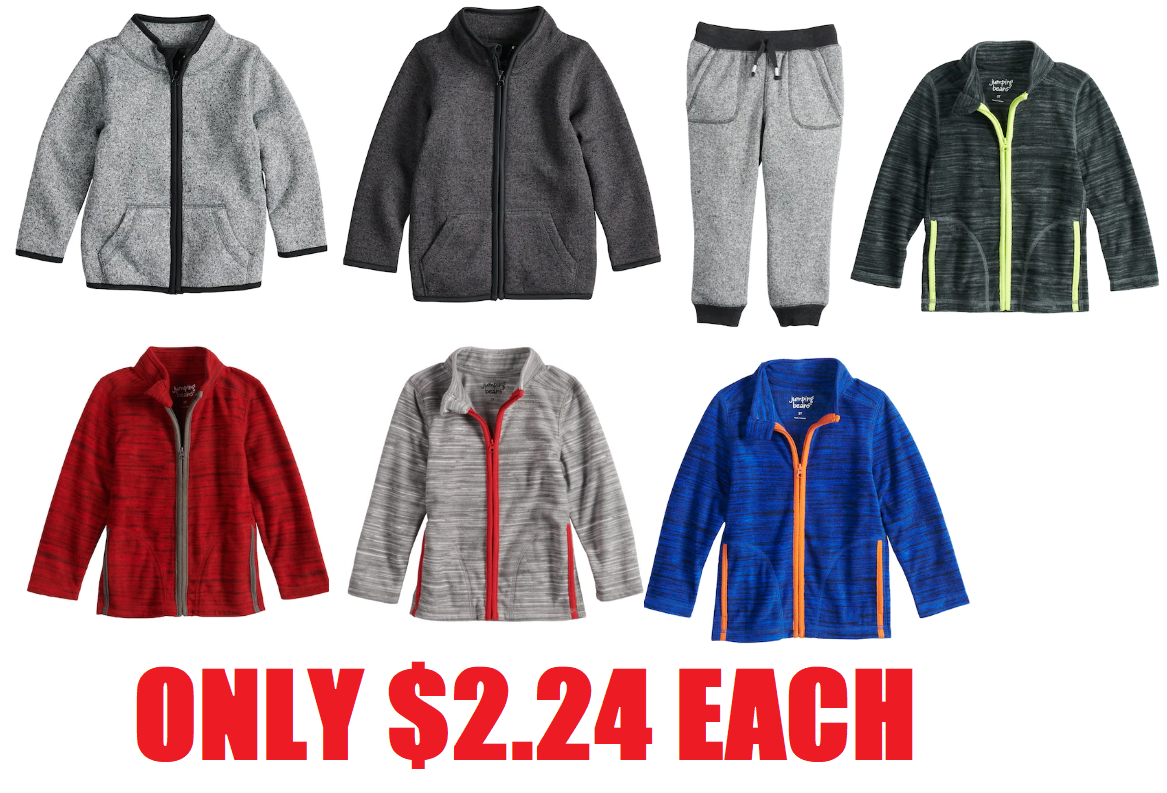 Baby Boy Jumping Beans Fleece Jackets or Pants Only 2.24 + Free
