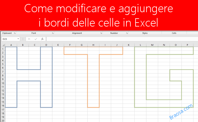 come fare a modificare facilmente i bordi e le celle in Excel