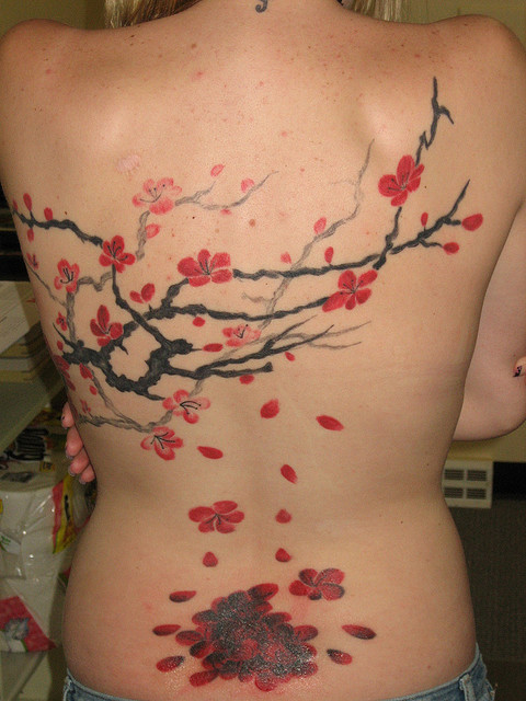 cherry blossom tattoo design