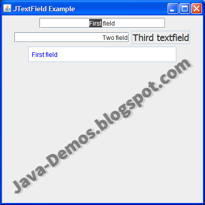 Jtextfield Example In Swing