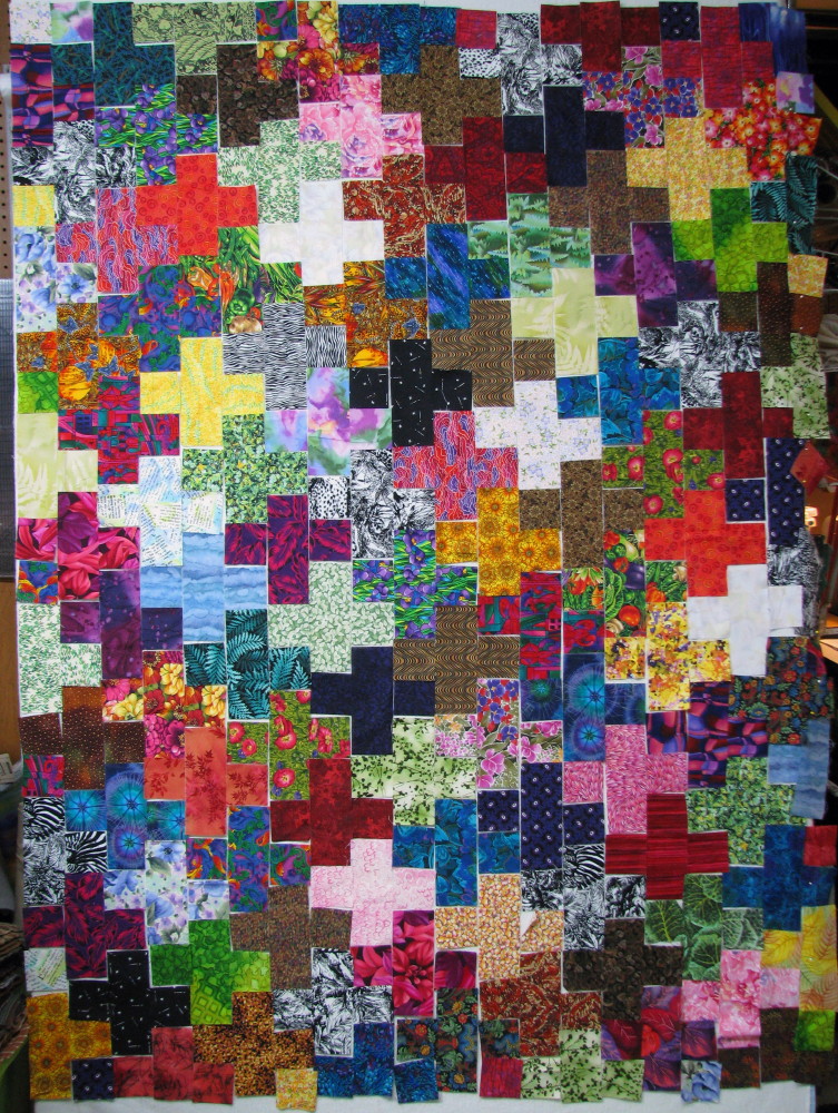 Exuberant Color : Crosses Quilt Tutorial, Part 2, sewing