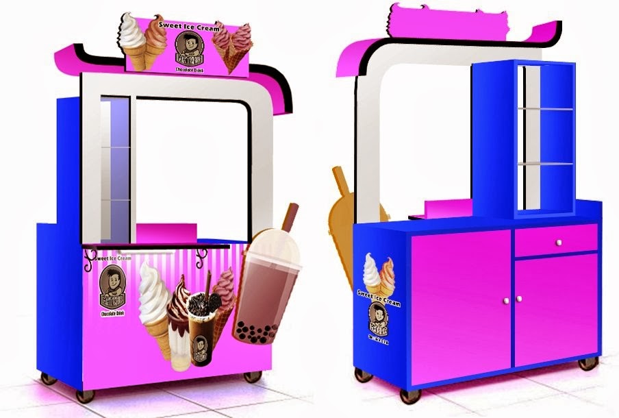 Gerobak Ice Cream Rp 3 800 000 Jasa Pembuatan Desain