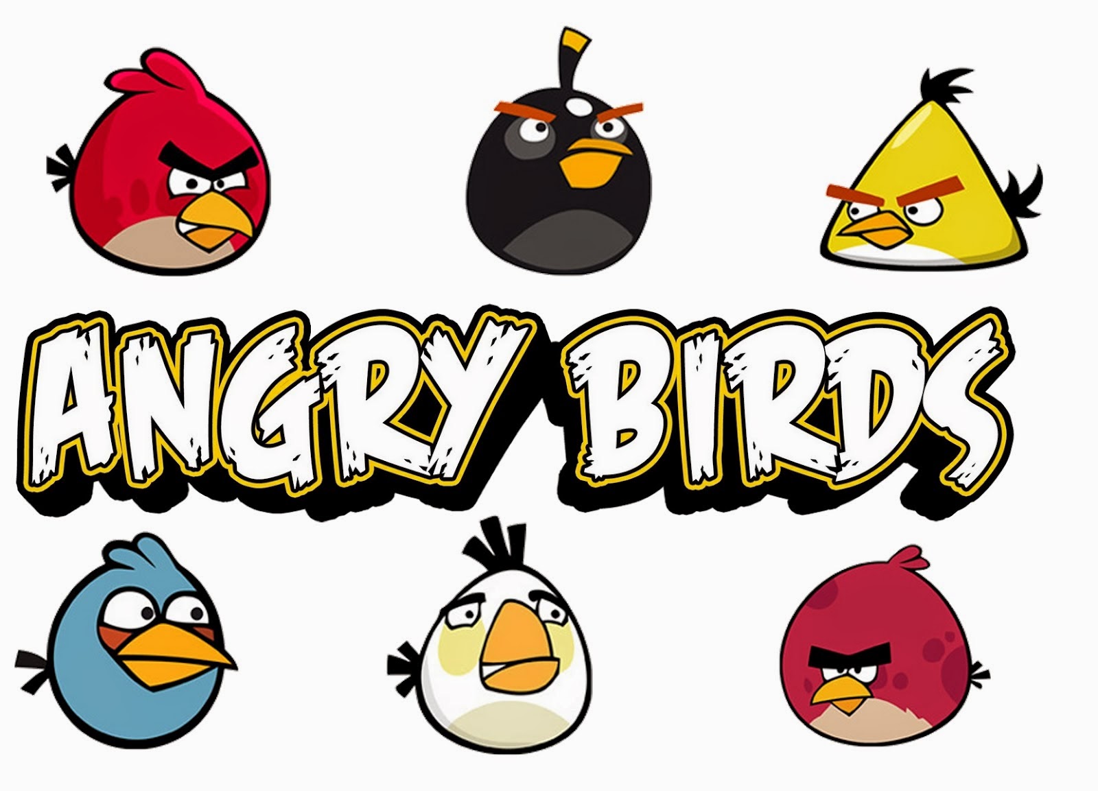 Angry birds with clouds: Free Party Printables.