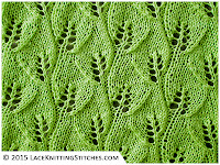 LACE KNITTING #10 | Overlapping Leaves stitch pattern