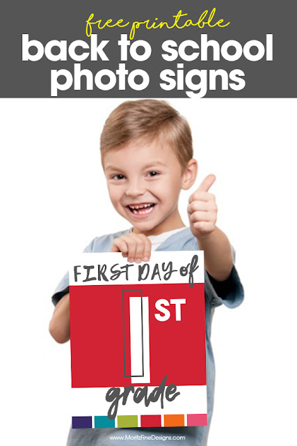 back to school photo signs TALL