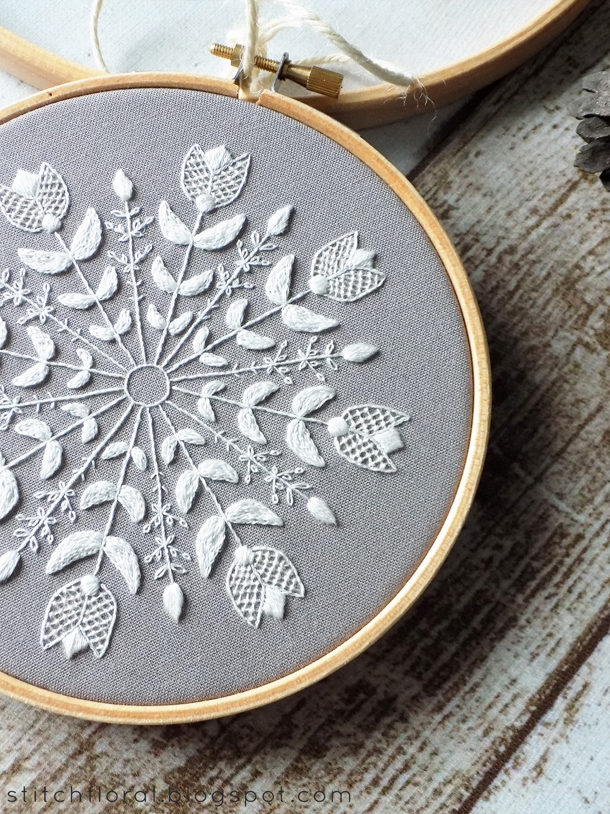 Snowflake mandala winter inspired jessecmault freebie  stitch floral