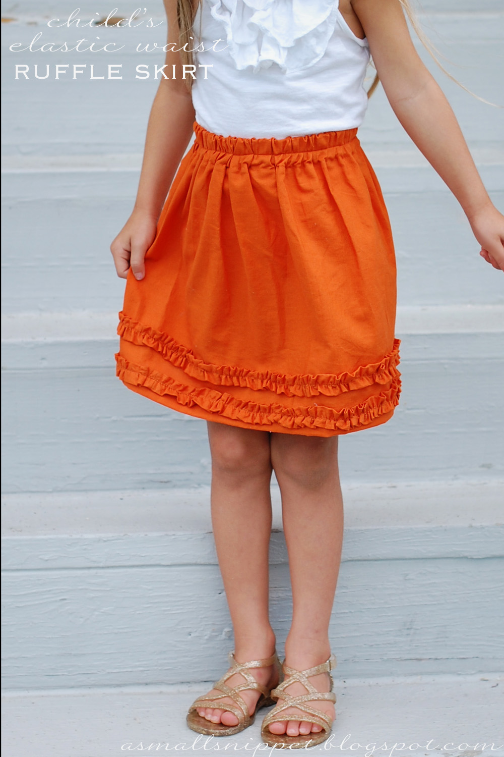 Child's Elastic Waist Ruffled Skirt