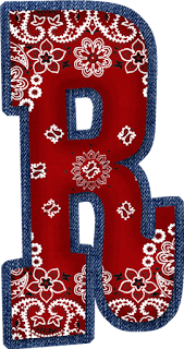 Abecedario con Tela de Cachemira. Alphabet with Cashmere Cloth.