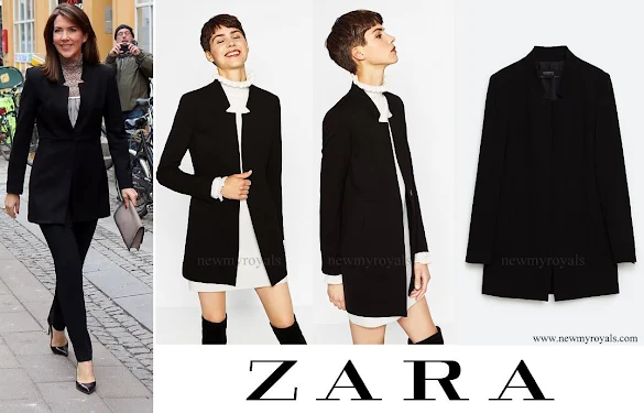Crown Princess Mary wore an Zara Crepe Frock Coat