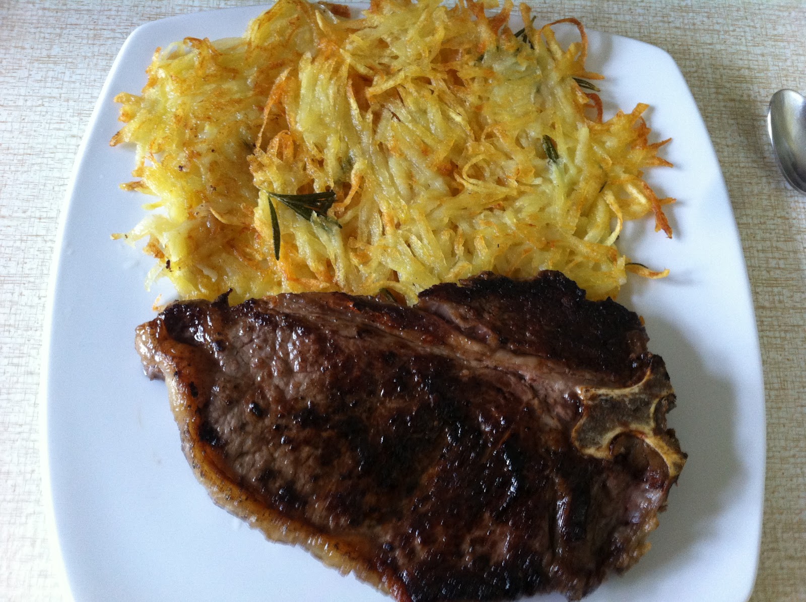 Fabulous Food Porcini Salt Steak with Rosemary Potato Rosti