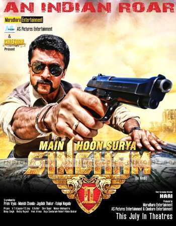 Poster Of Singam 2 2013 Dual Audio 720p BRRip [Hindi - Tamil] ESubs Free Download Watch Online Worldfree4u