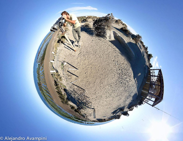 Punta Norte A spherical 360 panoramic photo about orcas season