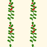 holy berries pattern paper