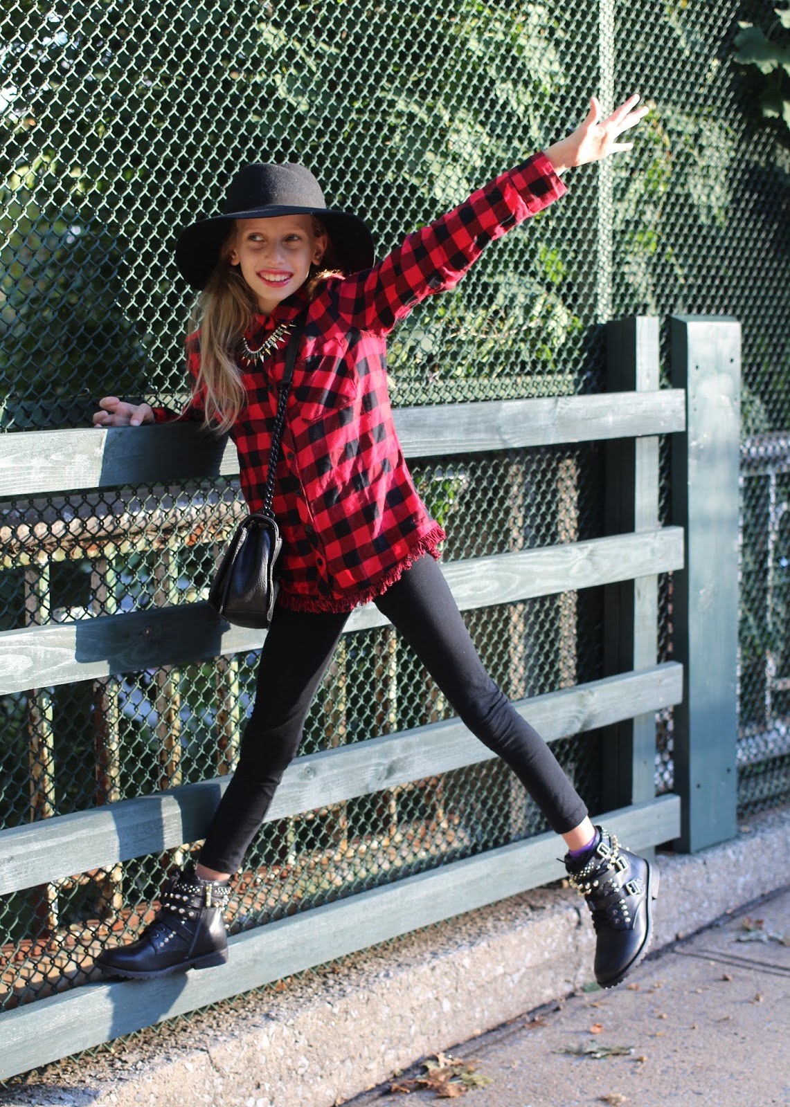 plaid boots outfit