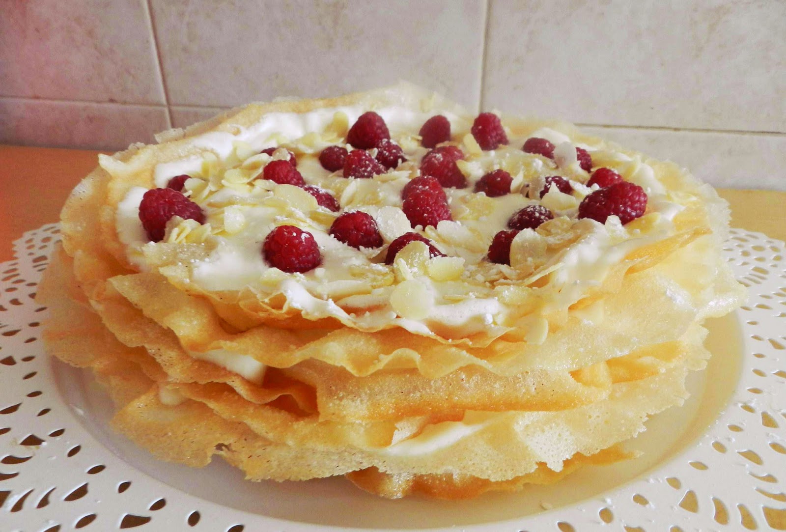 Cómo hacer tarta arabe de obleas fritas con crema inglesa - El Cómo de