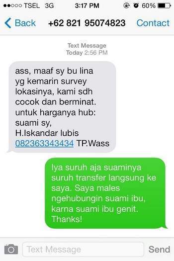 Balasan Kocak SMS Penipuan Balasan Kocak SMS Penipuan