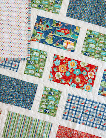 Zoo Dwellers - a fun & free quilt pattern from Andy of A Bright Corner.  This crib size fat quarter quilt would be quick to make!