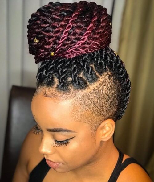 21 Amazing Braids Hairstyles For African American With Shaved