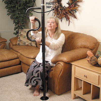 Midas Floor To Ceiling Security Pole And Grab Bar For The Home
