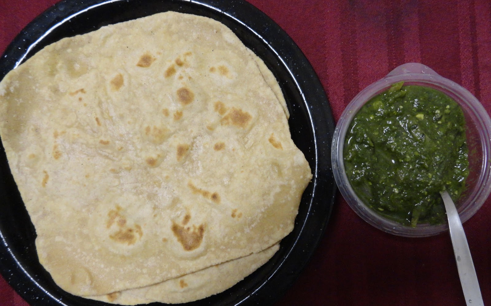 ::My Hobbies::: Chapathi & Aloo Palak