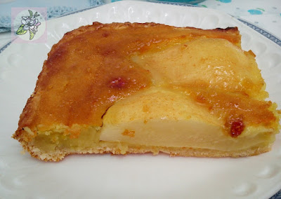 Tarta de Pera con Almendra. Receta Vegana