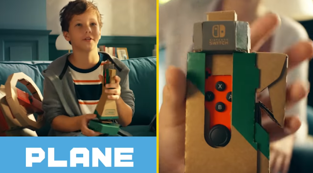 Nintendo Labo Vehicle Kit Plane Toy-Con key joystick little boy child