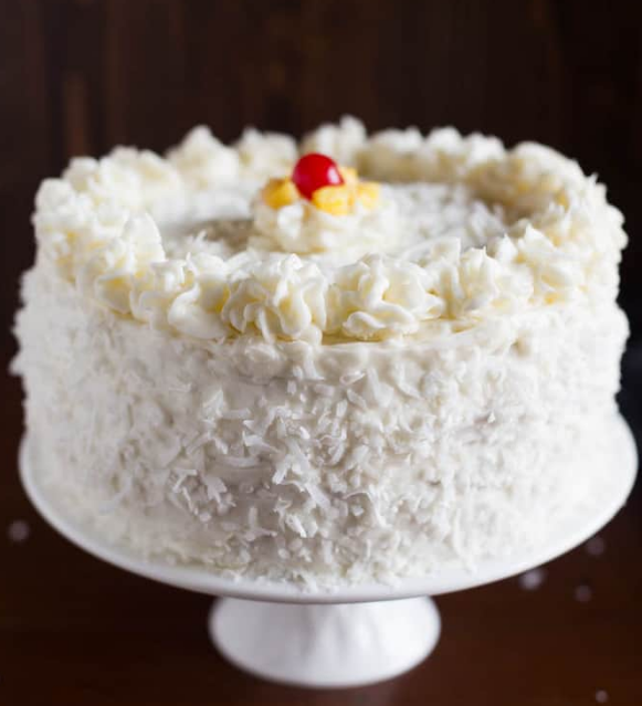 Recipe COCONUT CAKE WITH PINEAPPLE FILLING birthday cake ideas