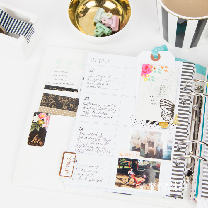 February Memory Planner pages and how to tell your story in a planner for @heidiswapp by @createoften 