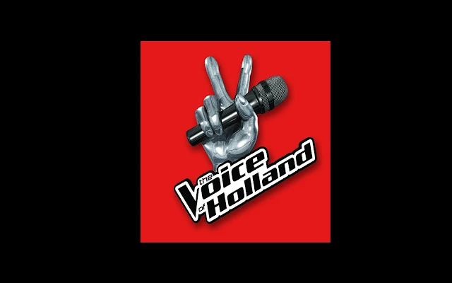 The Voice of Holland wallpaper in het rood zwart