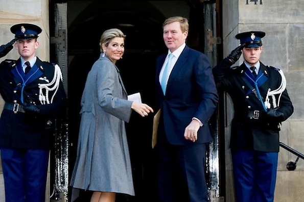 King Willem-Alexander, Queen Máxima and Princess Beatrix, Prince Constantijn of the Netherlands attended the Praemium Erasmianum Foundation Erasmus Prize 2015 ceremony at the Royal Palace