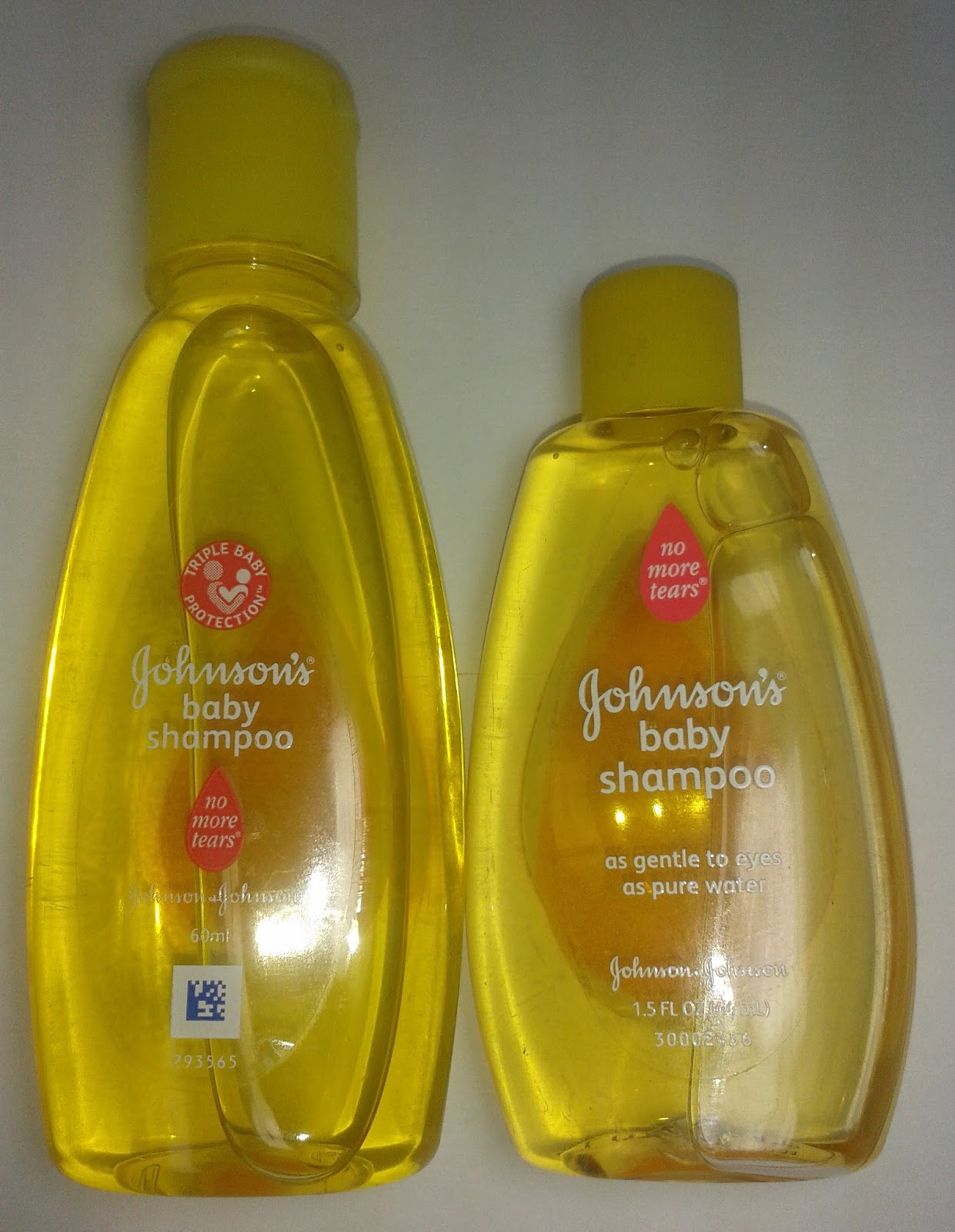 Miniaturas de Cosméticos e Amenities Johnson's baby shampoo 400 ml e 44 ml