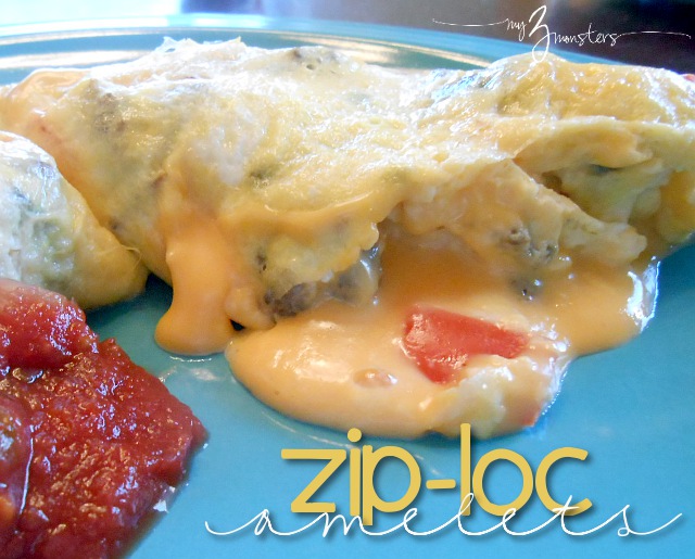 omelets cooked in a ziploc bag, easy family meal, easy omelet recipe