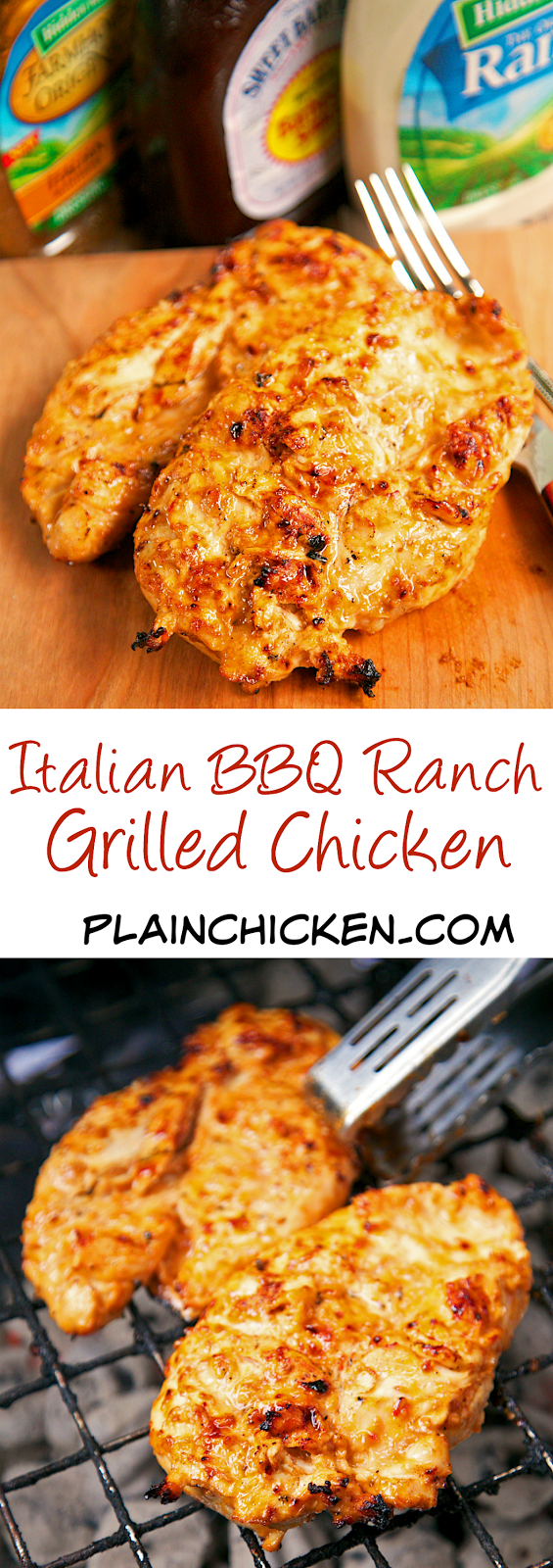 Italian BBQ Ranch Grilled Chicken Plain Chicken