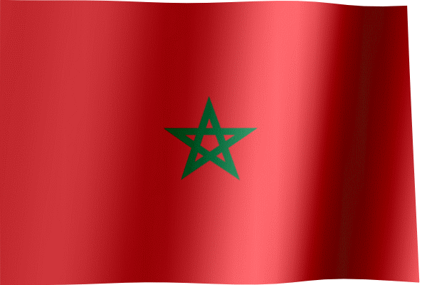 Waving Flag of Morocco (Animated Gif)