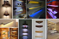 lighting shelf shelves amazing wall string lights decorating