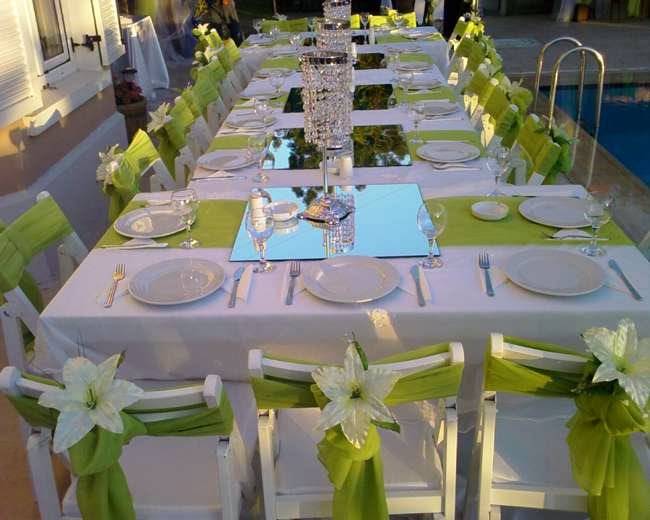 Organze ve Fiyonk Sandalye Masa Süsleme