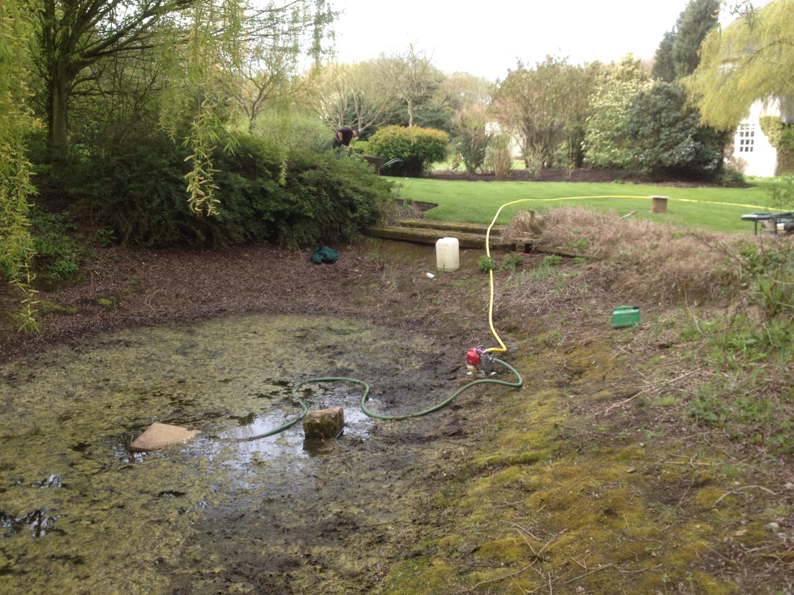 N. J. Pacey Landscaping Ltd Filling in a Pond at Wennington