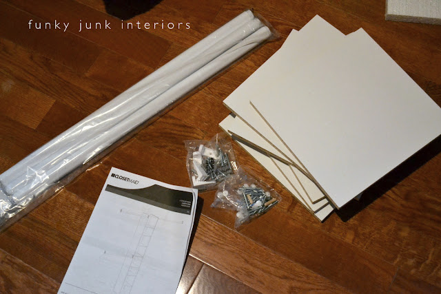 How to build an easy clothes closet from a $50 kit! | funkyjunkinteriors.net