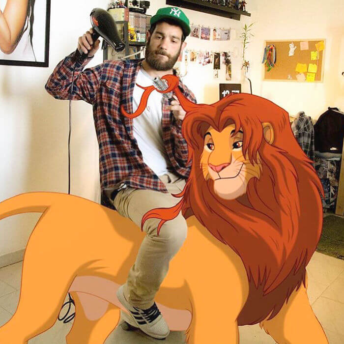 Hilarious Photoshopped Images Of Guy Having Fun With Our Favorite Disney Characters